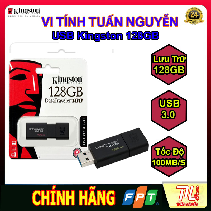 USB Kingstone 128G 3.0 Chính Hãng