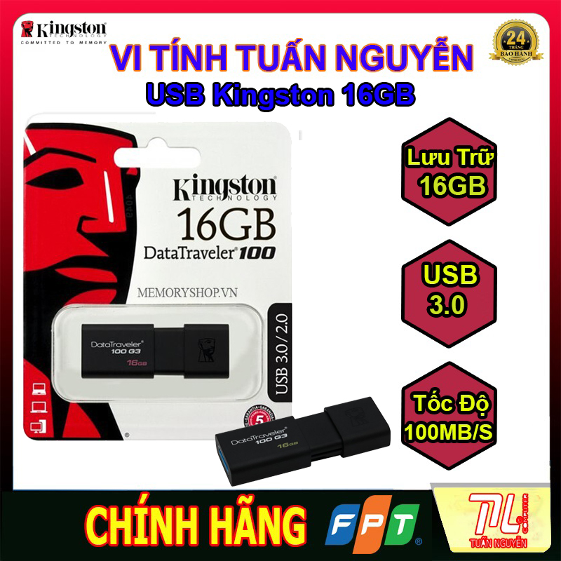 USB Kingston 16G 3.0 Chính Hãng