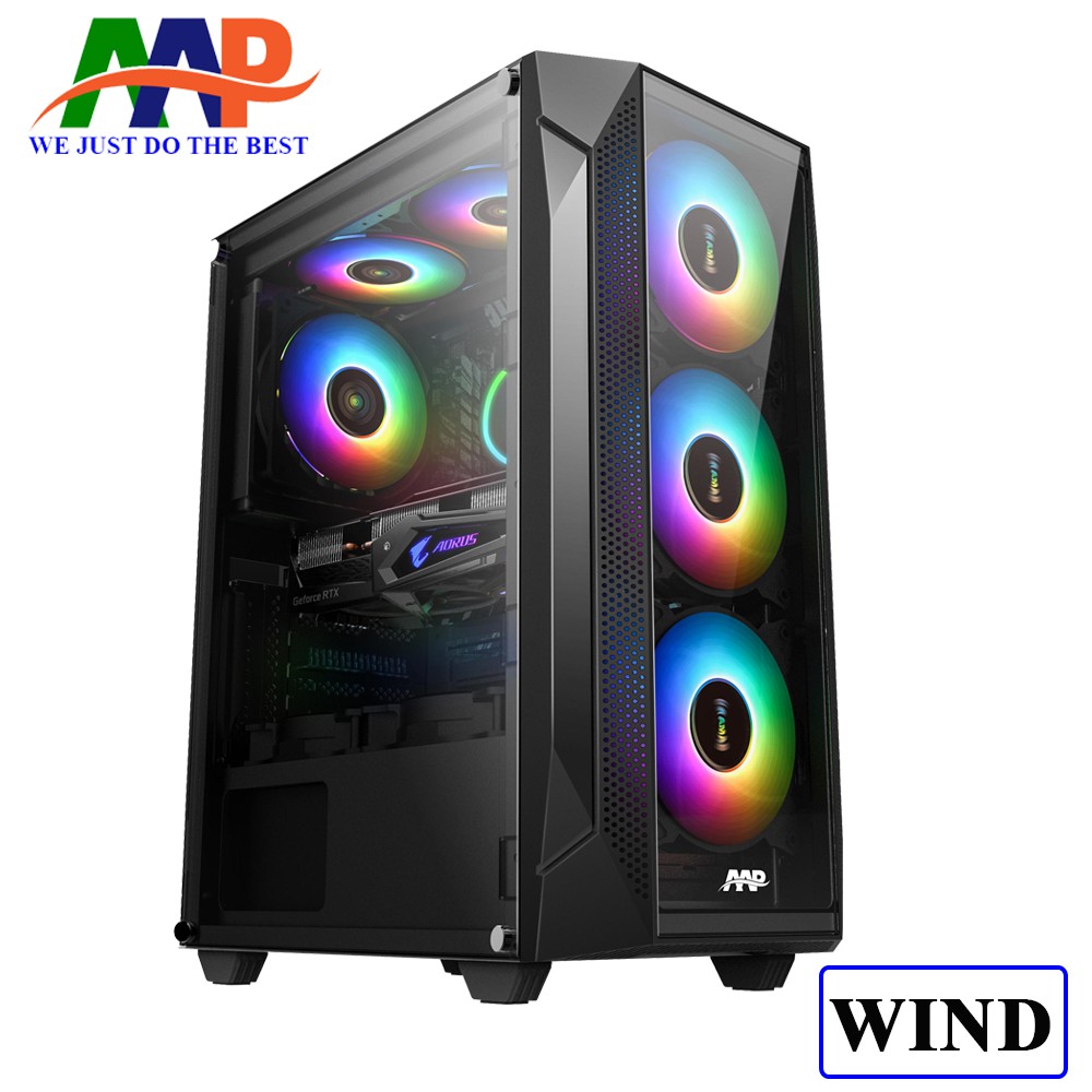 Case AAP WIND GAMING (Hông + Mặt Trước Kính Cường Lực , Không Fan Đi Kèm))
