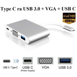 Cáp Chuyển Type C ra USB 3.0 , VGA , Type C