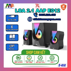 Loa 2.1 AAP E012 Led Chính Hãng (AUX, Bluetooth, USB, Thẻ Nhớ, FM, Remote)