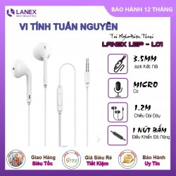 Tai Nghe Điện Thoại Lanex Lep - L01 Tpe Jack 3.5mm Có Mic Dài 1m2