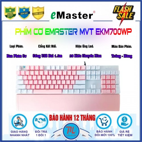 Bàn Phím Cơ Emaster MVT EKM700WP Chính Hãng